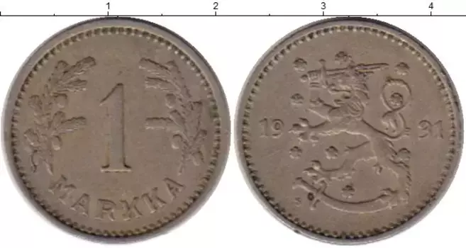 Монета марка Финляндии 1931 года Медно-никель