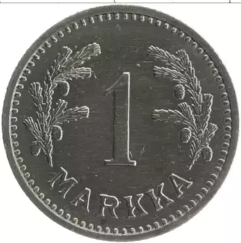 Монета марка Финляндии 1931 года Медно-никель Монета покрыта лаком