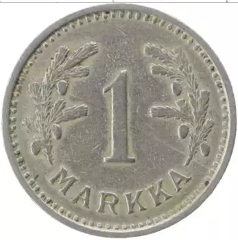 Монета марка Финляндии 1932 года Медно-никель S