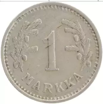 Монета марка Финляндии 1933 года Медно-никель