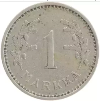 Монета марка Финляндии 1933 года Медно-никель