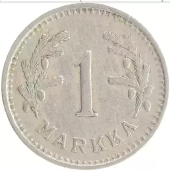 Монета марка Финляндии 1933 года Медно-никель