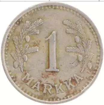 Монета марка Финляндии 1937 года Медно-никель