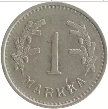 Монета марка Финляндии 1937 года Медно-никель