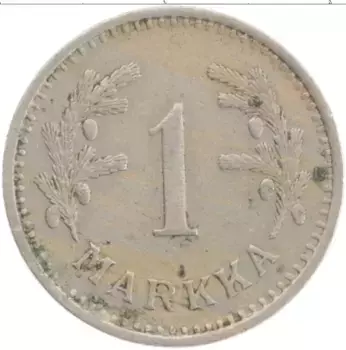 Монета марка Финляндии 1938 года Медно-никель