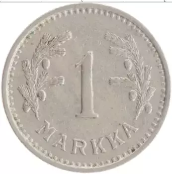 Монета марка Финляндии 1938 года Медно-никель