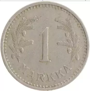 Монета марка Финляндии 1939 года Медно-никель