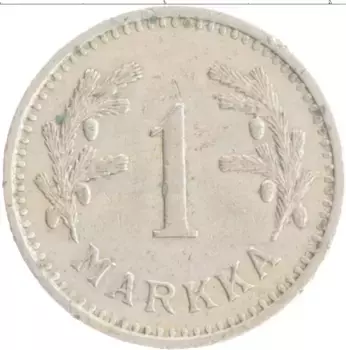 Монета марка Финляндии 1940 года Медно-никель
