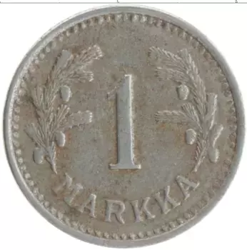 Монета марка Финляндии 1944 года Железо