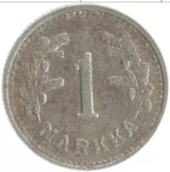 Монета марка Финляндии 1945 года Железо