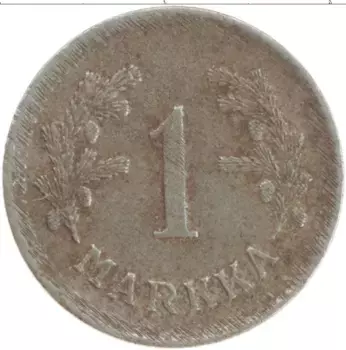 Монета марка Финляндии 1946 года Железо
