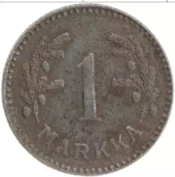 Монета марка Финляндии 1947 года Железо
