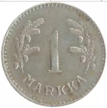 Монета марка Финляндии 1948 года Железо