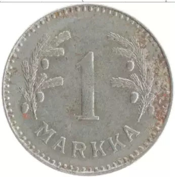 Монета марка Финляндии 1948 года Железо