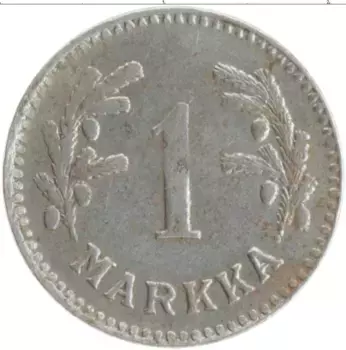 Монета марка Финляндии 1948 года Железо