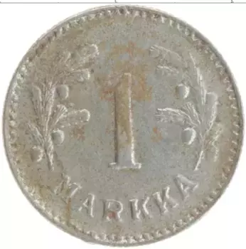 Монета марка Финляндии 1949 года Железо