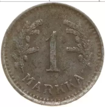 Монета марка Финляндии 1950 года Железо