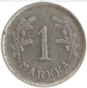 Монета марка Финляндии 1950 года Железо