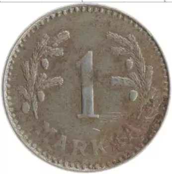 Монета марка Финляндии 1950 года Железо