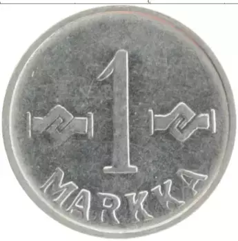 Монета марка Финляндии 1956 года Железо