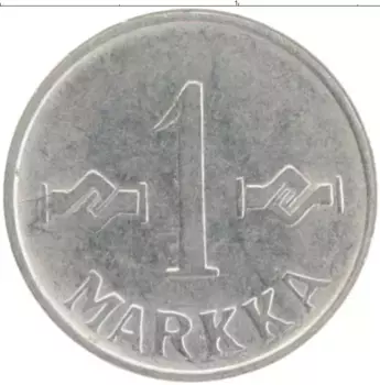 Монета марка Финляндии 1957 года Железо