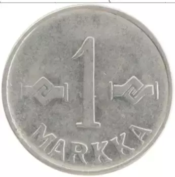 Монета марка Финляндии 1958 года Железо