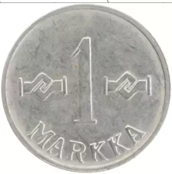 Монета марка Финляндии 1961 года Железо