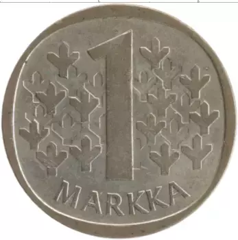 Монета марка Финляндии 1967 года Медно-никель