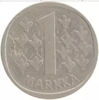 Монета марка Финляндии 1973 года Медно-никель