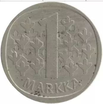 Монета марка Финляндии 1973 года Медно-никель