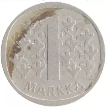 Монета марка Финляндии 1974 года Медно-никель