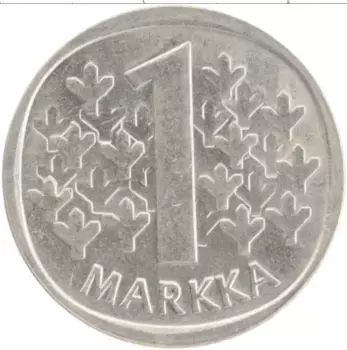 Монета марка Финляндии 1975 года Медно-никель