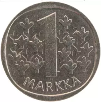 Монета марка Финляндии 1977 года Медно-никель