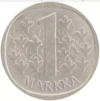 Монета марка Финляндии 1977 года Медно-никель