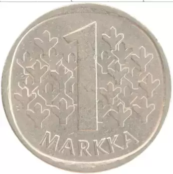 Монета марка Финляндии 1980 года Медно-никель