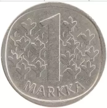 Монета марка Финляндии 1981 года Медно-никель