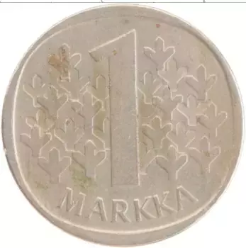 Монета марка Финляндии 1981 года Медно-никель Герб