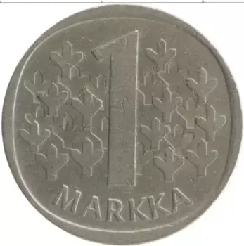 Монета марка Финляндии 1981 года Медно-никель