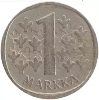 Монета марка Финляндии 1982 года Медно-никель