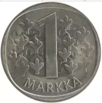 Монета марка Финляндии 1982 года Медно-никель