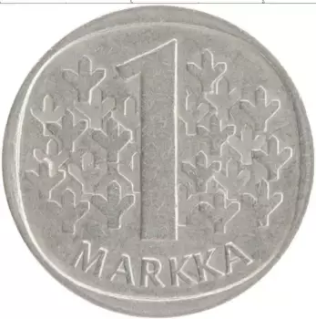 Монета марка Финляндии 1983 года Медно-никель