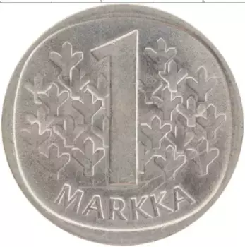 Монета марка Финляндии 1989 года Медно-никель