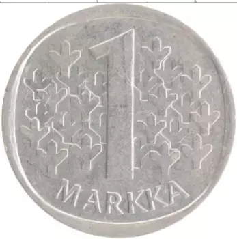 Монета марка Финляндии 1989 года Медно-никель