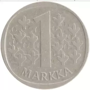 Монета марка Финляндии 1989 года Медно-никель