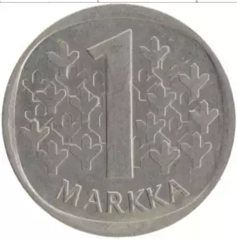 Монета марка Финляндии 1989 года Медно-никель