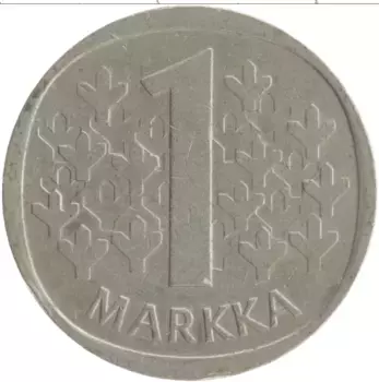 Монета марка Финляндии 1989 года Медно-никель