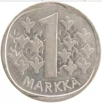 Монета марка Финляндии Серебро 1964-1966 года