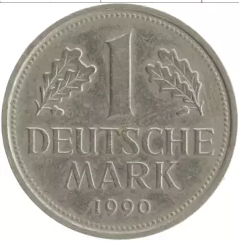 Монета марка ФРГ 1990 года Медно-никель А