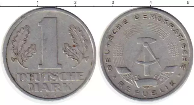 Монета марка ГДР 1956 года Алюминий А