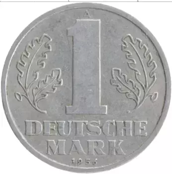 Монета марка ГДР 1956 года Алюминий А